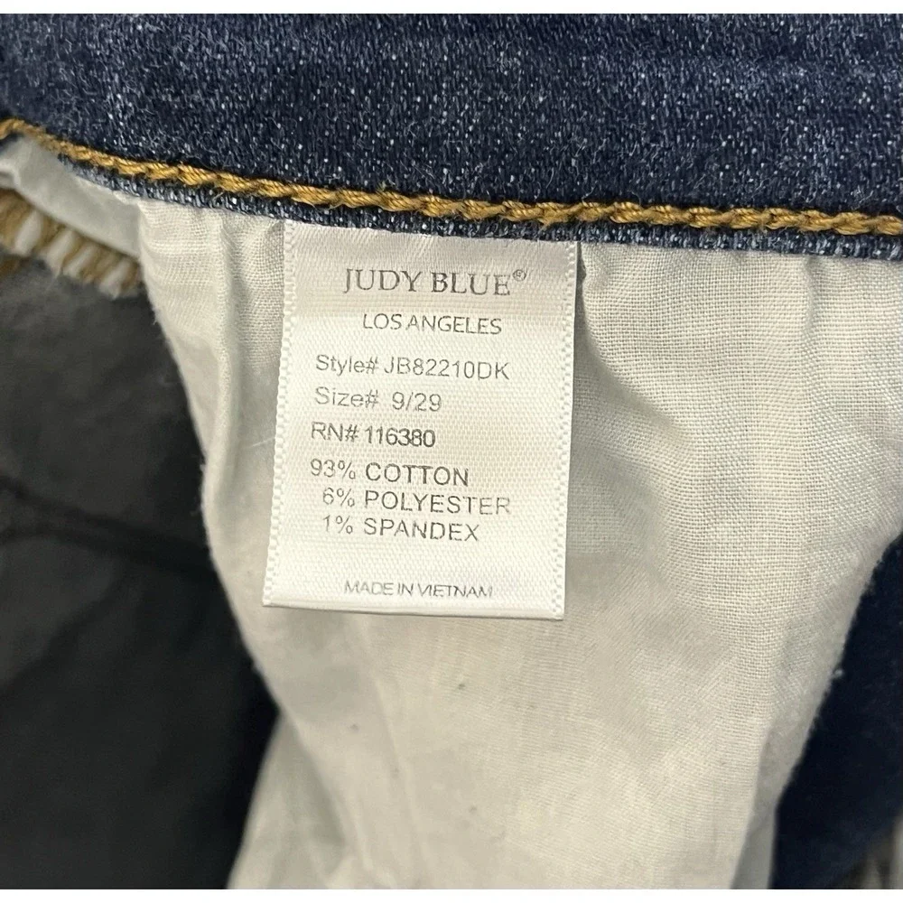 Judy Blue Skinny Fit Jeans Juniors Size 9/29 Blue Distressed Stretch Mid Rise